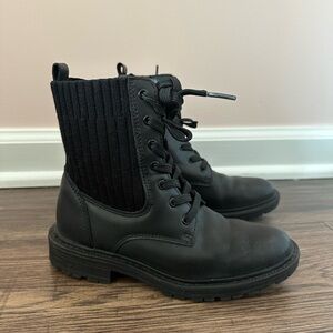 Sam Edelman Black Lace-Up Ankle Boots